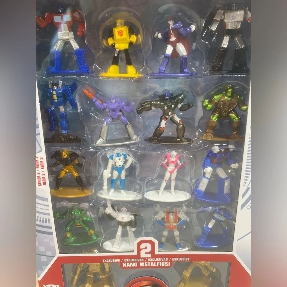 Jada Nano Metalfigs Transformers Series 2 18 Figures w/ 2 Exclusive Gold Figures
